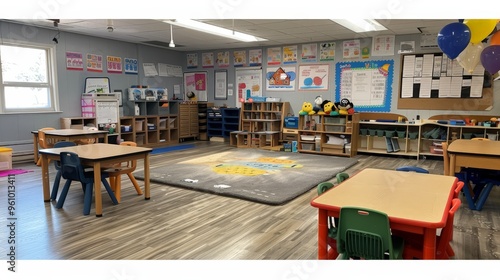 The school room fosters a culture of respect and kindness, with rules and expectations clearly displayed. This positive environment supports students in developing good behavior and social skills.