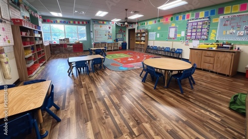 The school room fosters a culture of respect and kindness, with rules and expectations clearly displayed. This positive environment supports students in developing good behavior and social skills.