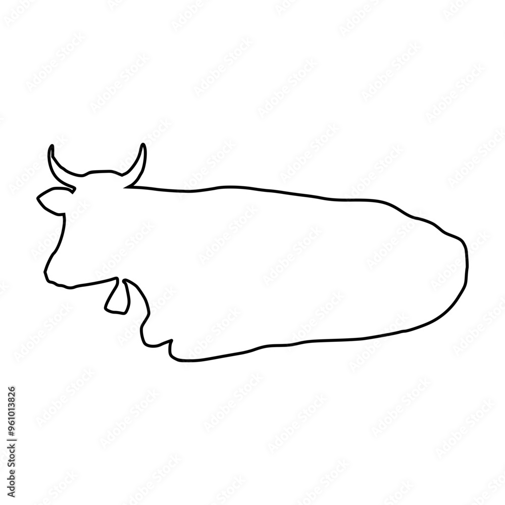 Cow line Hand Drawn Cow line Hand Drawn
