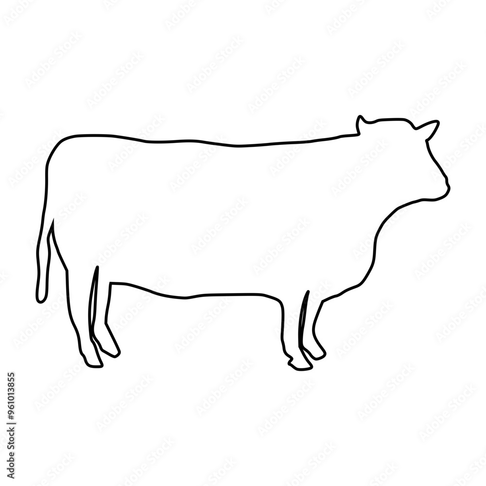 Cow line Hand Drawn Cow line Hand Drawn