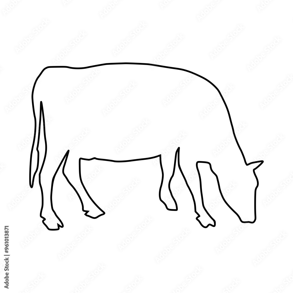 Cow line Hand Drawn Cow line Hand Drawn