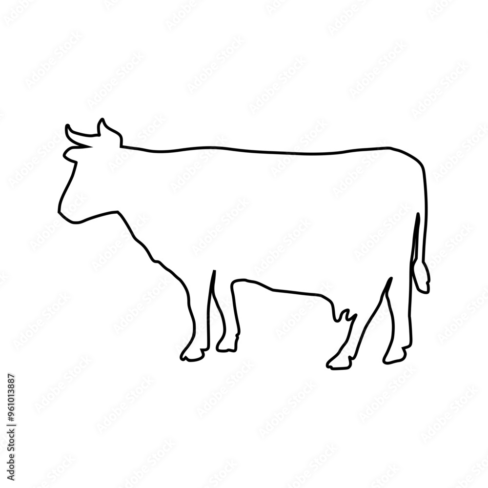 Cow line Hand Drawn Cow line Hand Drawn