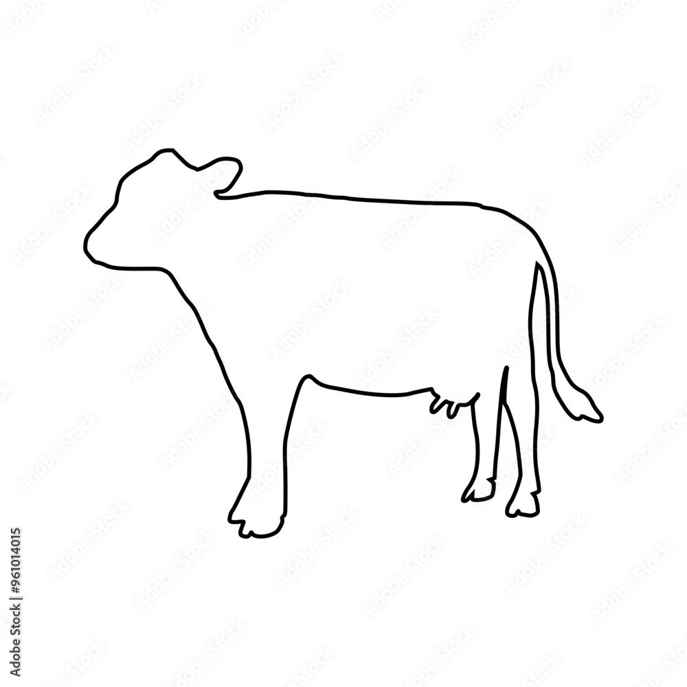 Cow line Hand Drawn Cow line Hand Drawn