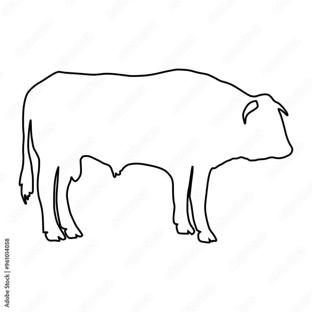 Cow line Hand Drawn Cow line Hand Drawn