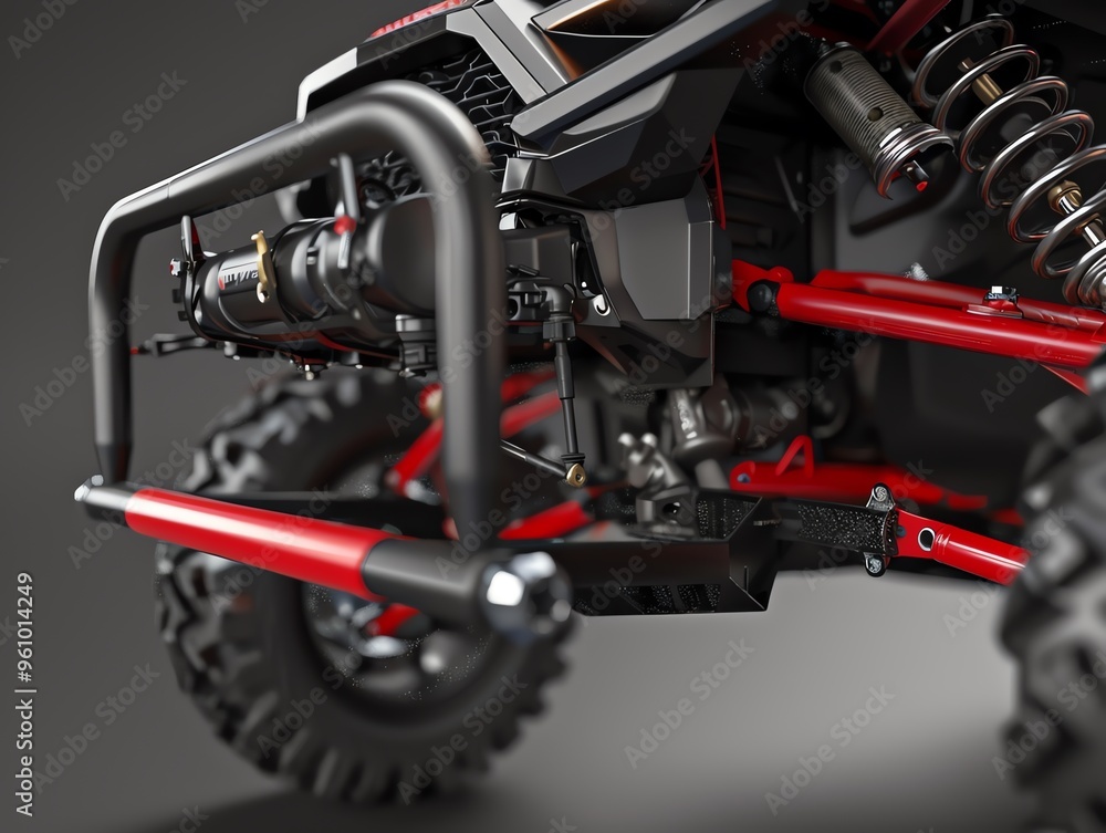 Fototapeta premium A 3D render of a UTV fuel return line