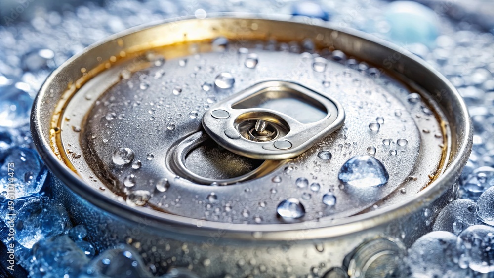 Macro shot of frozen motion opening a beer can Macro shot of frozen motion opening a beer can