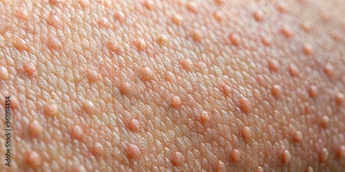 Close up of goosebumps on skin in reaction to cold photo