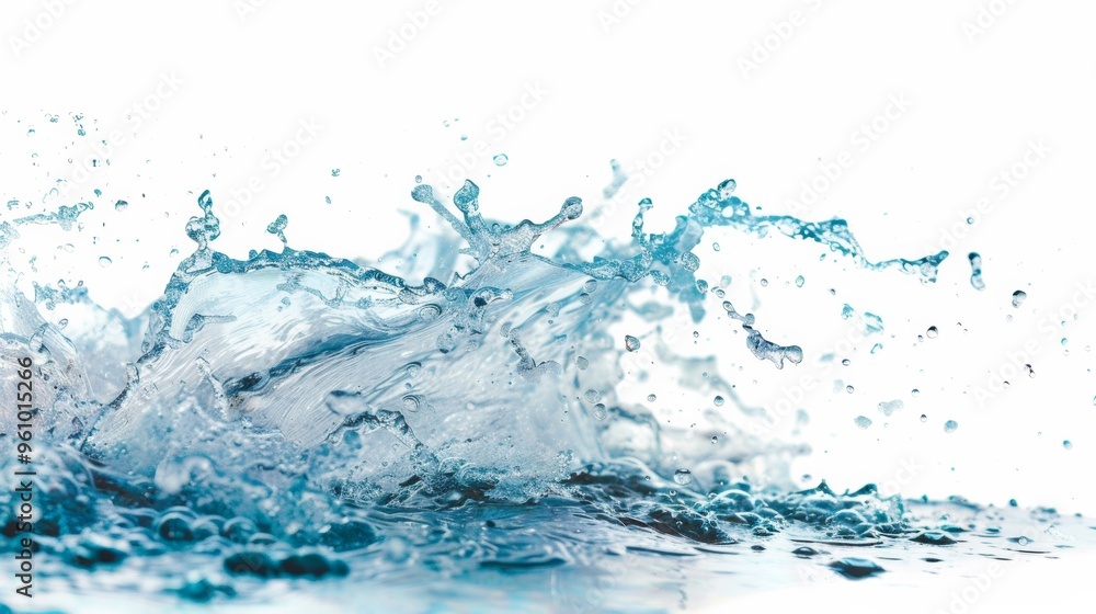 Dynamic shot of a water splash in motion, capturing the energy and fluidity of water under natural light. Dynamic shot of a water splash in motion, capturing the energy and fluidity of water under natural light.