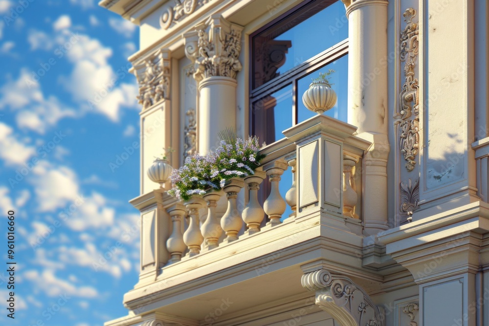 Fototapeta premium Classical Building Balcony