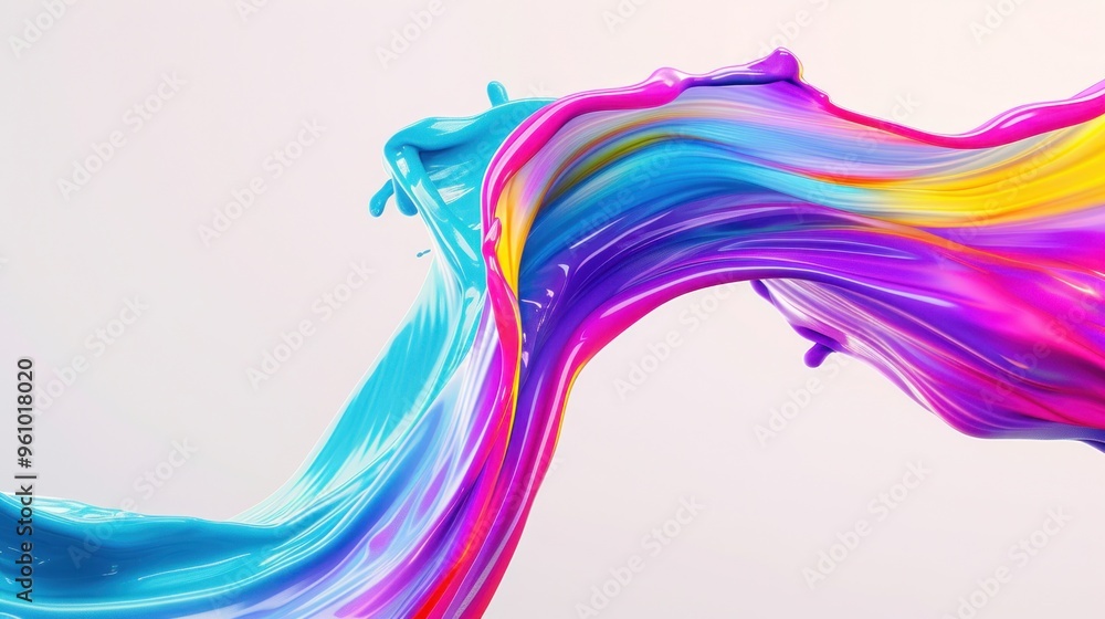 Fototapeta premium Abstract Colorful Paint Swirls