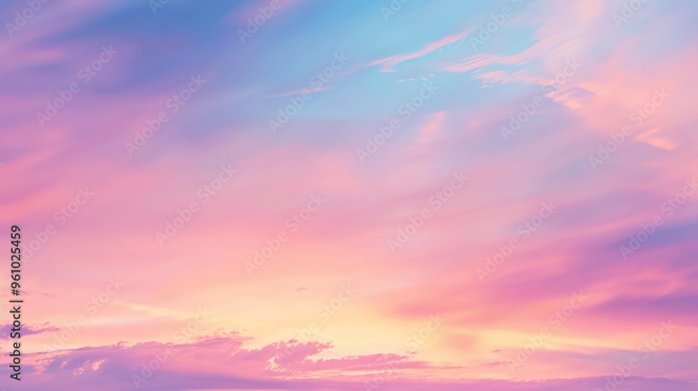 Fototapeta premium Pink and Blue Sunset Sky