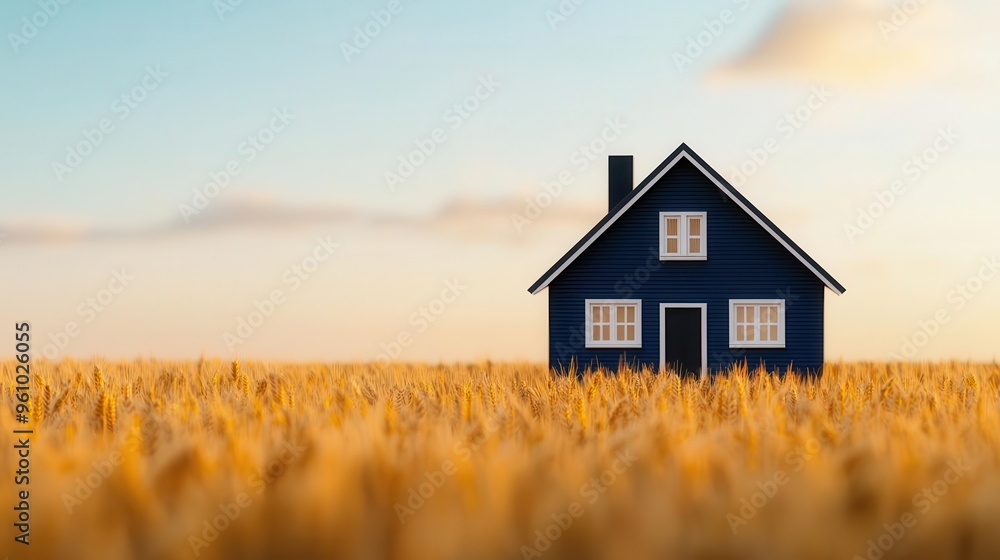 A rustic farmhouse at sunset, surrounded by golden wheat fields, warm autumn light casting long shadows, Realism, Warm tones A rustic farmhouse at sunset, surrounded by golden wheat fields, warm autumn light casting long shadows, Realism, Warm tones