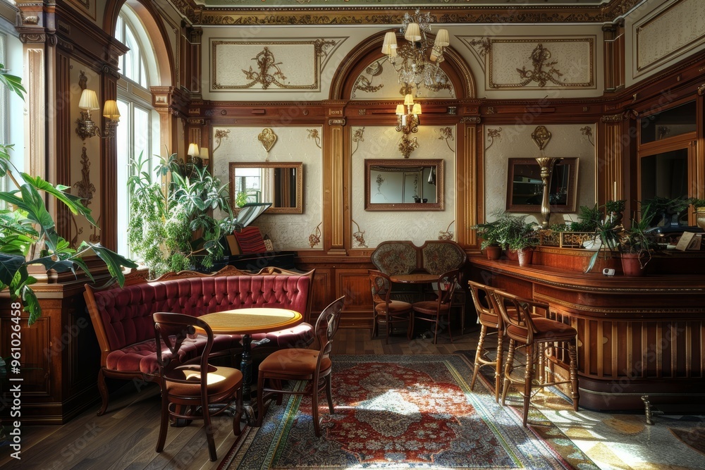 Classical Theme Cafe Interior Classical Theme Cafe Interior