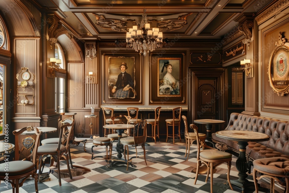 Classical Theme Cafe Interior Classical Theme Cafe Interior
