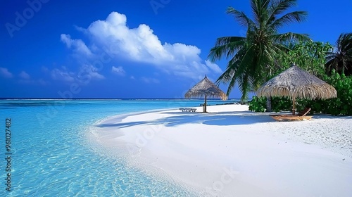 Beautiful Maldives Islands Ocean Tropical Beach