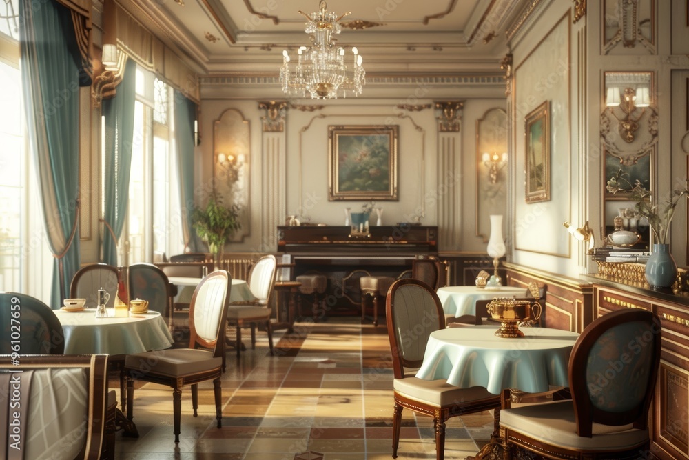 Classical Theme Cafe Interior Classical Theme Cafe Interior