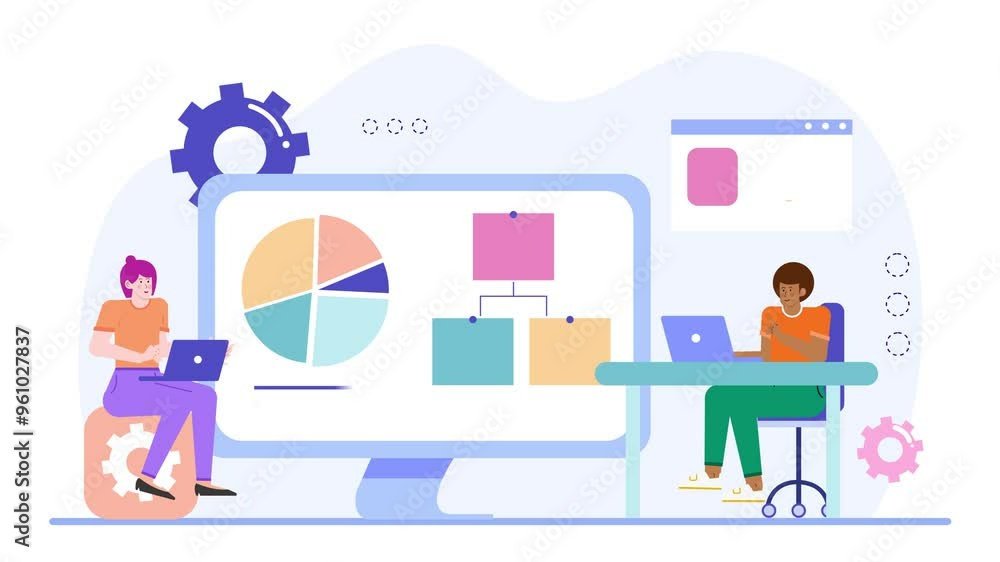 teamwork hardworking in business meeting and brainstorming concept illustration business animated video teamwork hardworking in business meeting and brainstorming concept illustration business animated video