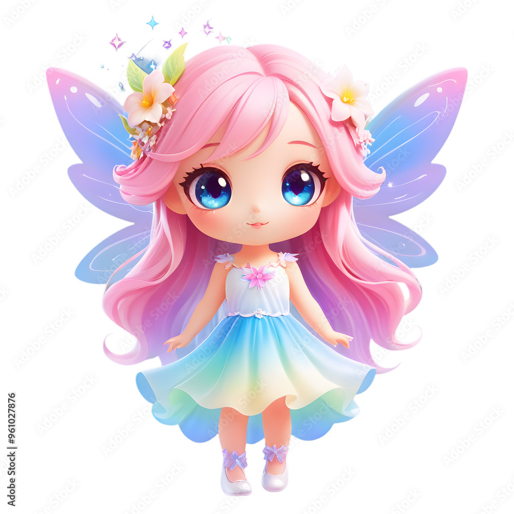 Cute cartoon fairy clipart, on transparent background, png, cutout Cute cartoon fairy clipart, on transparent background, png, cutout