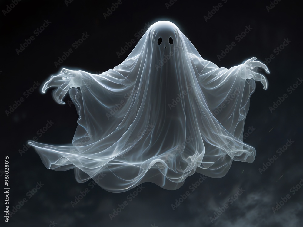 a spooky ghost with a spooky face on it. a spooky ghost with a spooky face on it.