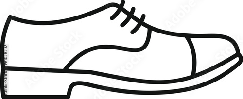 Simple linear design of a formal men's shoe, perfect for fashion or retail projects