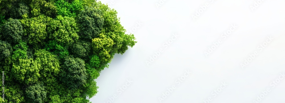 Fototapeta premium Ecology banner with empty copyspace. The study of the relationships between living organisms, including humans, and their physical environment