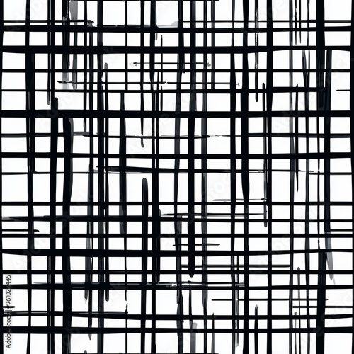 Wallpaper Mural seamless pattern of abstract grids with a combination of thick and thin lines Torontodigital.ca