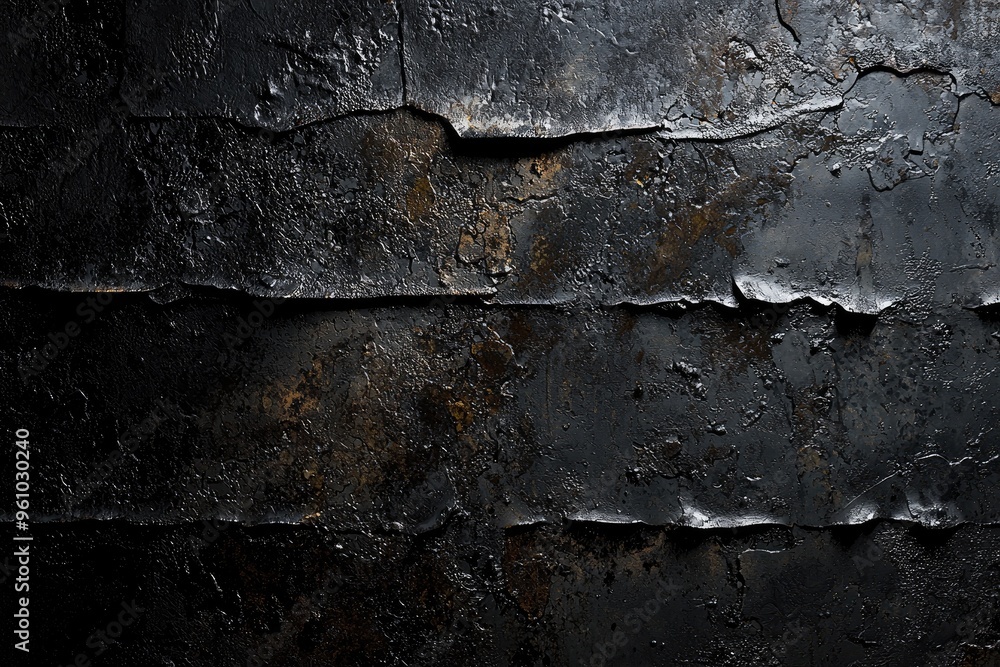 Obraz premium Textured metal surface with dark patina and rugged details, perfect for backgrounds and industrial design projects.
