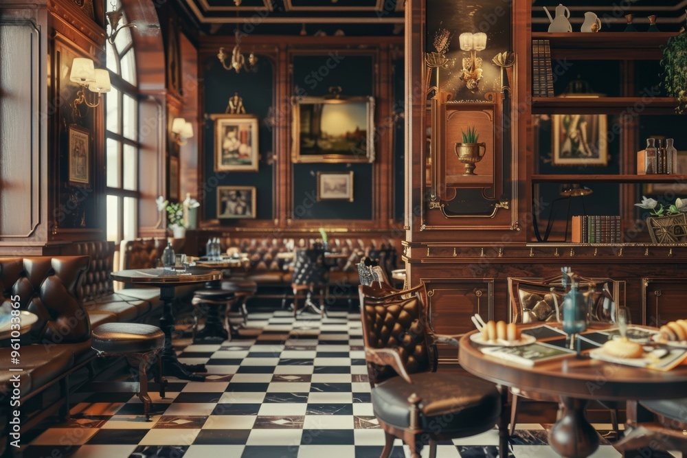 Classical Theme Cafe Interior Classical Theme Cafe Interior