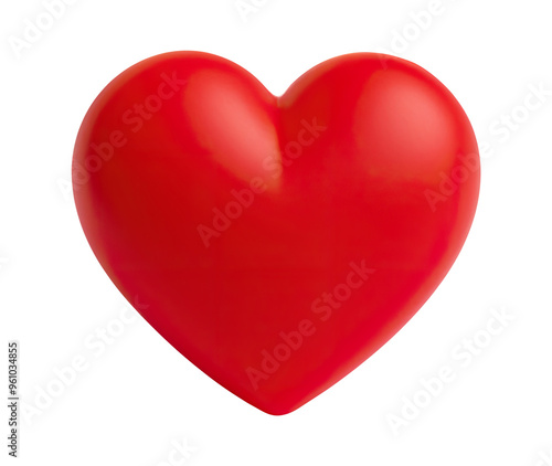 Red heart isolated on transparent background