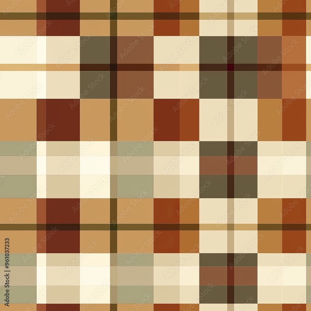 seamless pattern of classic gingham checks in earthy tones seamless pattern of classic gingham checks in earthy tones