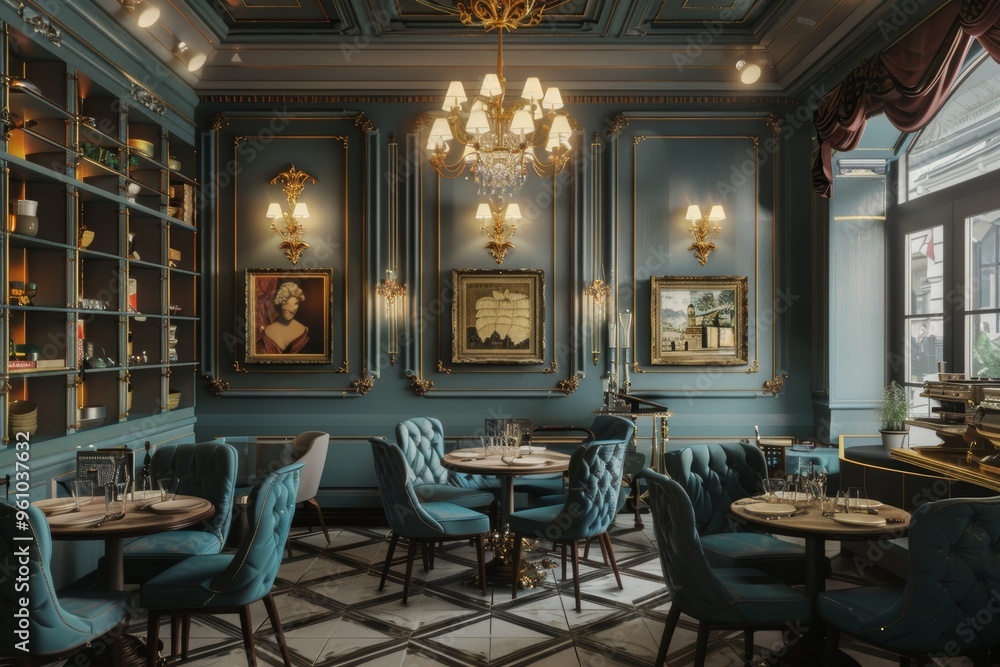Classical Theme Cafe Interior Classical Theme Cafe Interior