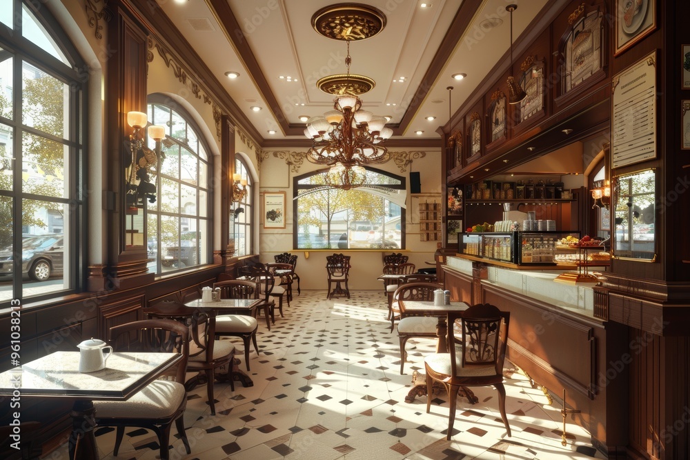Classical Theme Cafe Interior Classical Theme Cafe Interior