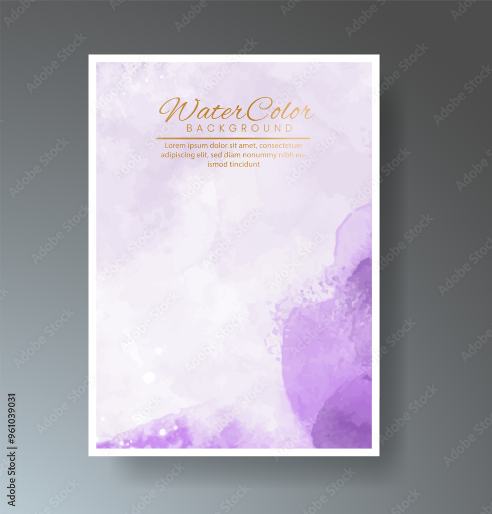 Fototapeta premium Cards with bright colorful vector watercolor background. Design for your date, postcard, banner.