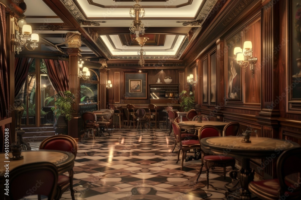 Classical Theme Cafe Interior Classical Theme Cafe Interior