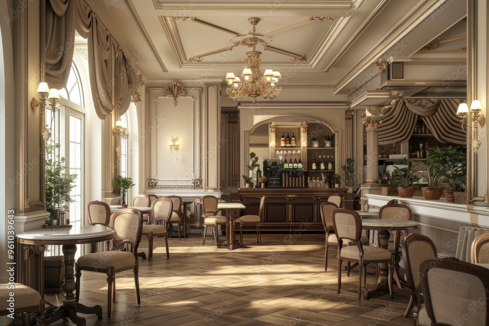 Classical Theme Cafe Interior Classical Theme Cafe Interior