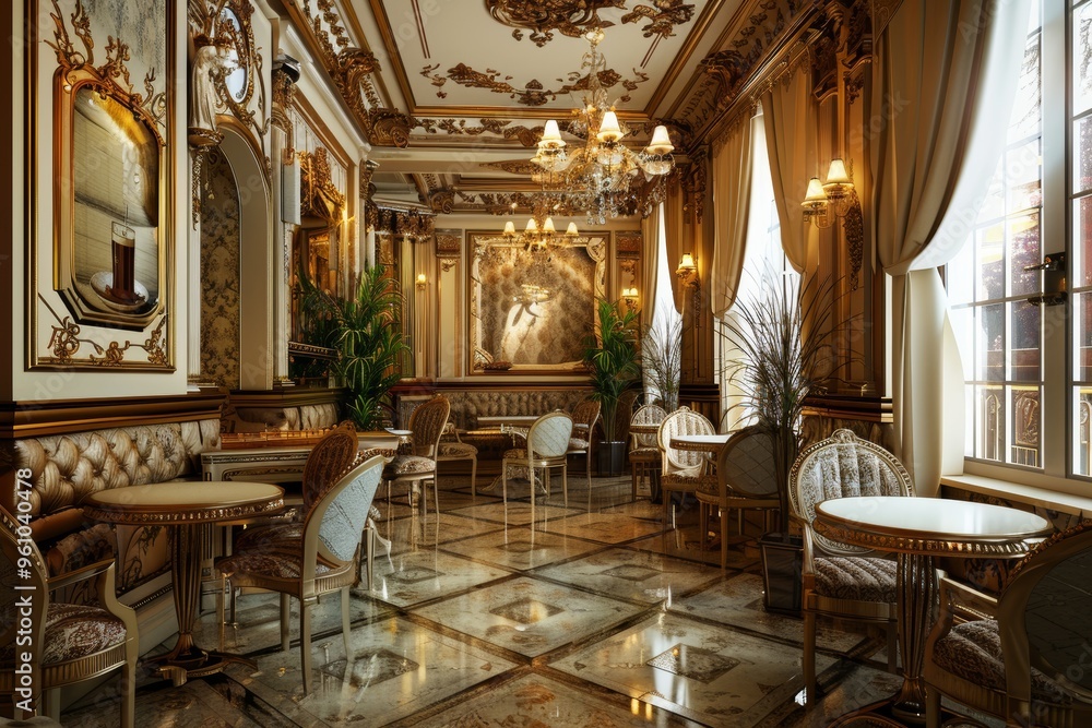 Classical Theme Cafe Interior Classical Theme Cafe Interior