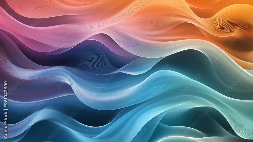 Abstract colorful wave background.