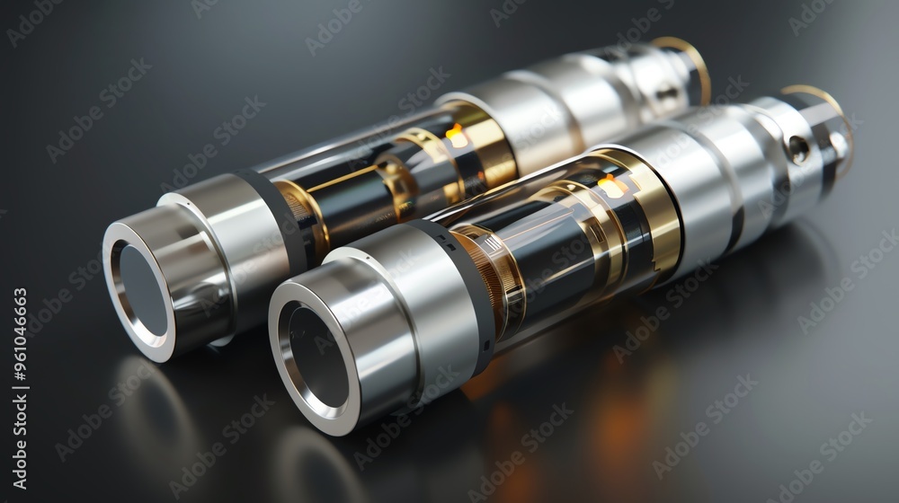 A 3D render of a sidebyside oxygen sensor