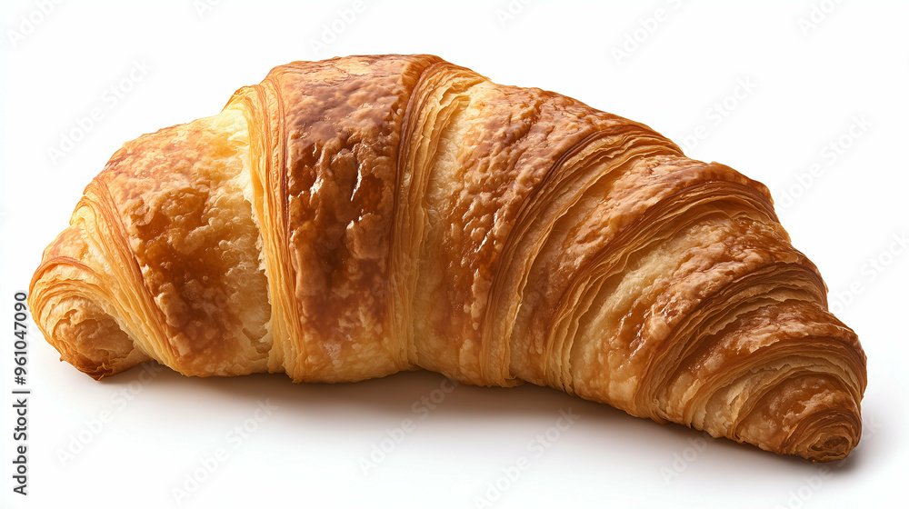Flaky Golden Croissant with Buttery Layers Flaky Golden Croissant with Buttery Layers
