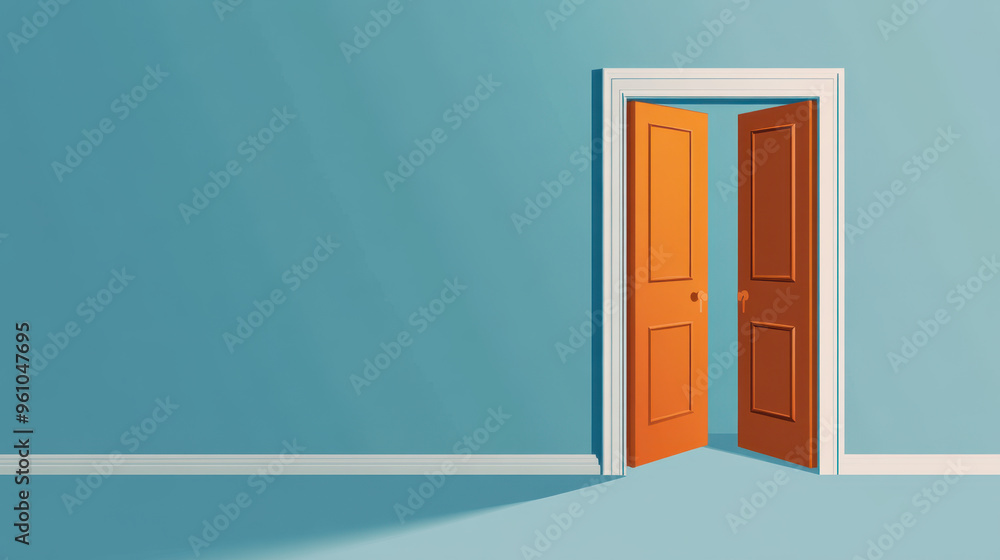 Open doors symbolize new opportunities and hope, inviting viewers to escape poverty and embrace change. Open doors symbolize new opportunities and hope, inviting viewers to escape poverty and embrace change.