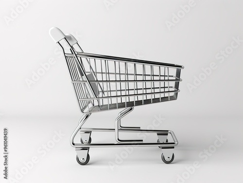 shopping cart isolated on white