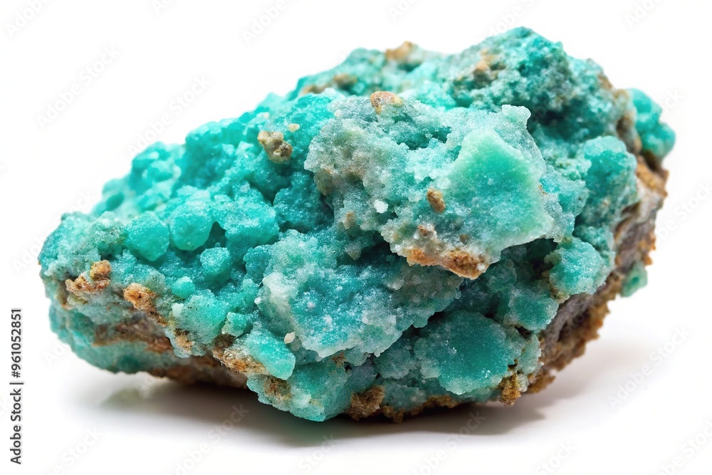 A stunning low angle view of an aurichalcite mineral specimen showcasing its beautiful gem and crystal structure A stunning low angle view of an aurichalcite mineral specimen showcasing its beautiful gem and crystal structure