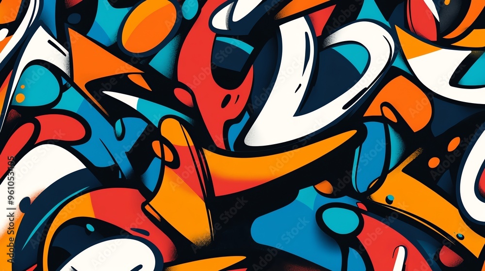 Abstract colorful graffiti art background with bold shapes and vibrant colors. Abstract colorful graffiti art background with bold shapes and vibrant colors.