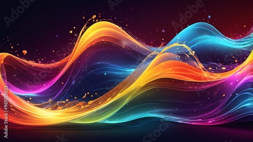 abstract colorful wave background