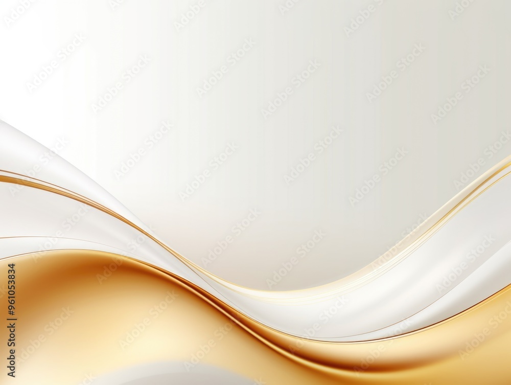 Free plain white background with gold wave Free plain white background with gold wave
