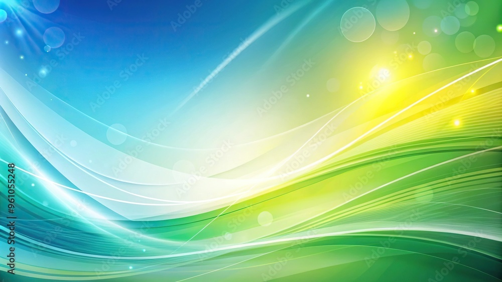 Abstract background close-up with colors green, blue, white, and yellow Abstract background close-up with colors green, blue, white, and yellow