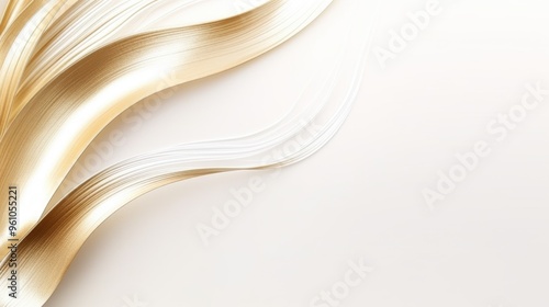 Free plain white background with gold wave