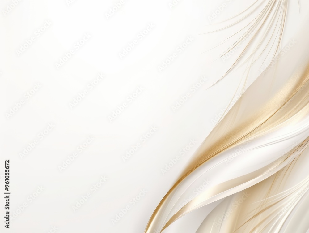 Free plain white background with gold wave Free plain white background with gold wave