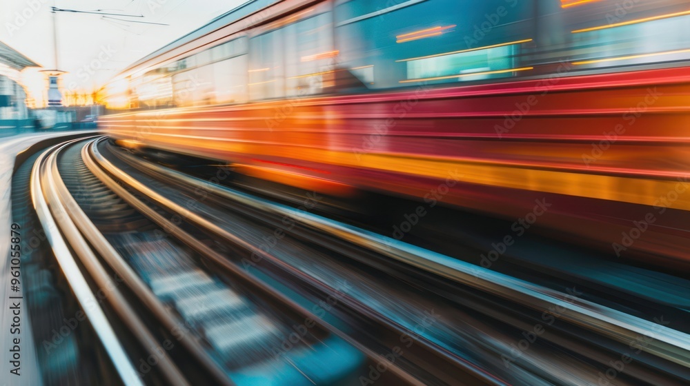 Speeding Train Blurred Motion Speeding Train Blurred Motion