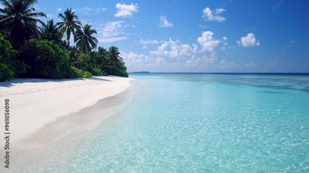 Fototapeta premium Beautiful Maldives Islands Ocean Tropical Beach